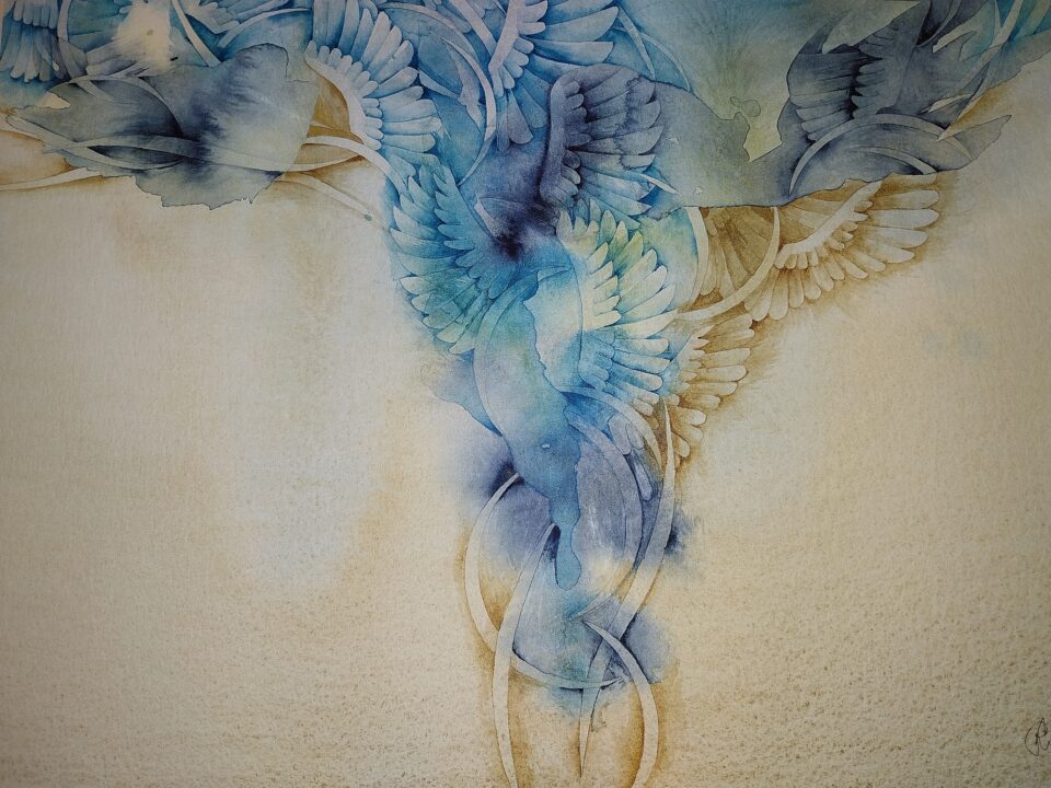 Aquarell Wie im Flug 3